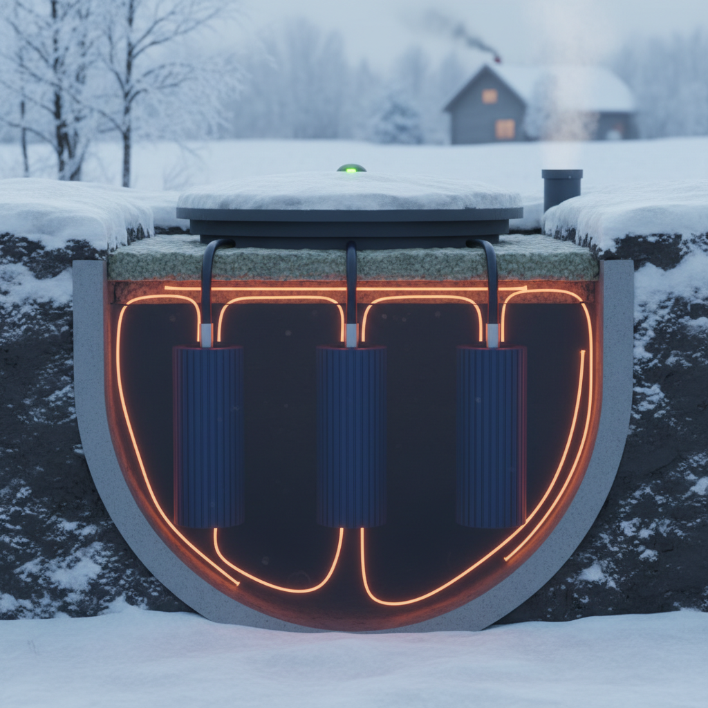 фото Как избежать замерзания датчиков уровня в септике зимой