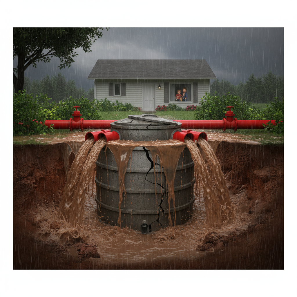 фото Почему нельзя использовать септик для слива воды из системы пожаротушения