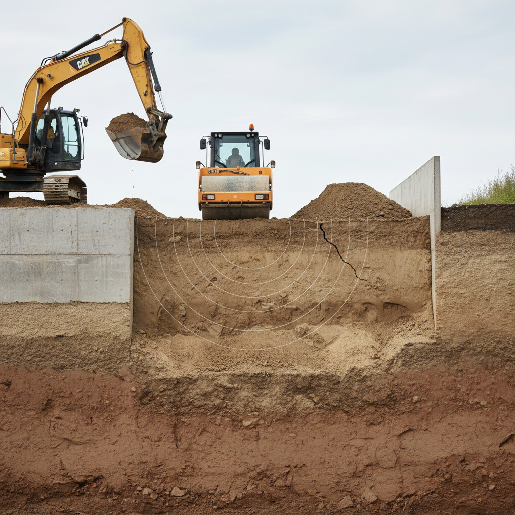 фото Почему важно учитывать нагрузку на грунт при обратной засыпке