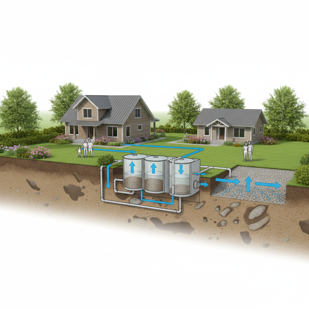 фото Как выбрать септик для дома с гостевым домиком