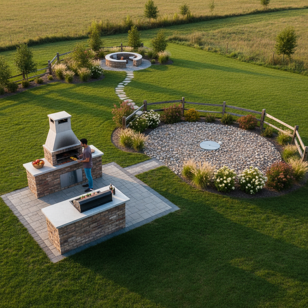 фото Как избежать повреждения септика при устройстве барбекю