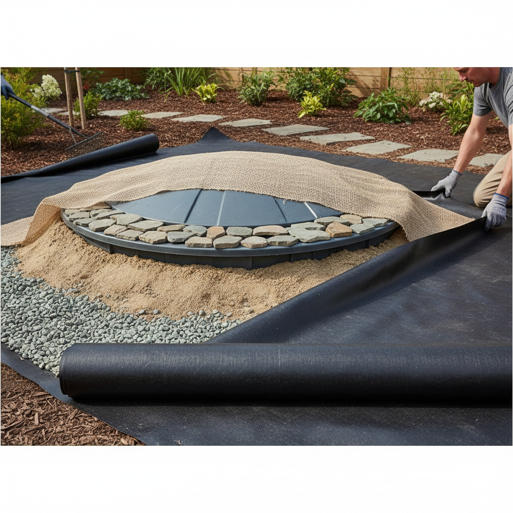 фото Как защитить септик от повреждений при укладке ландшафтной плёнки