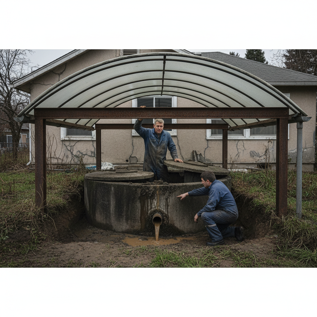 фото Почему нельзя ставить септик под навесом без возможности ревизии