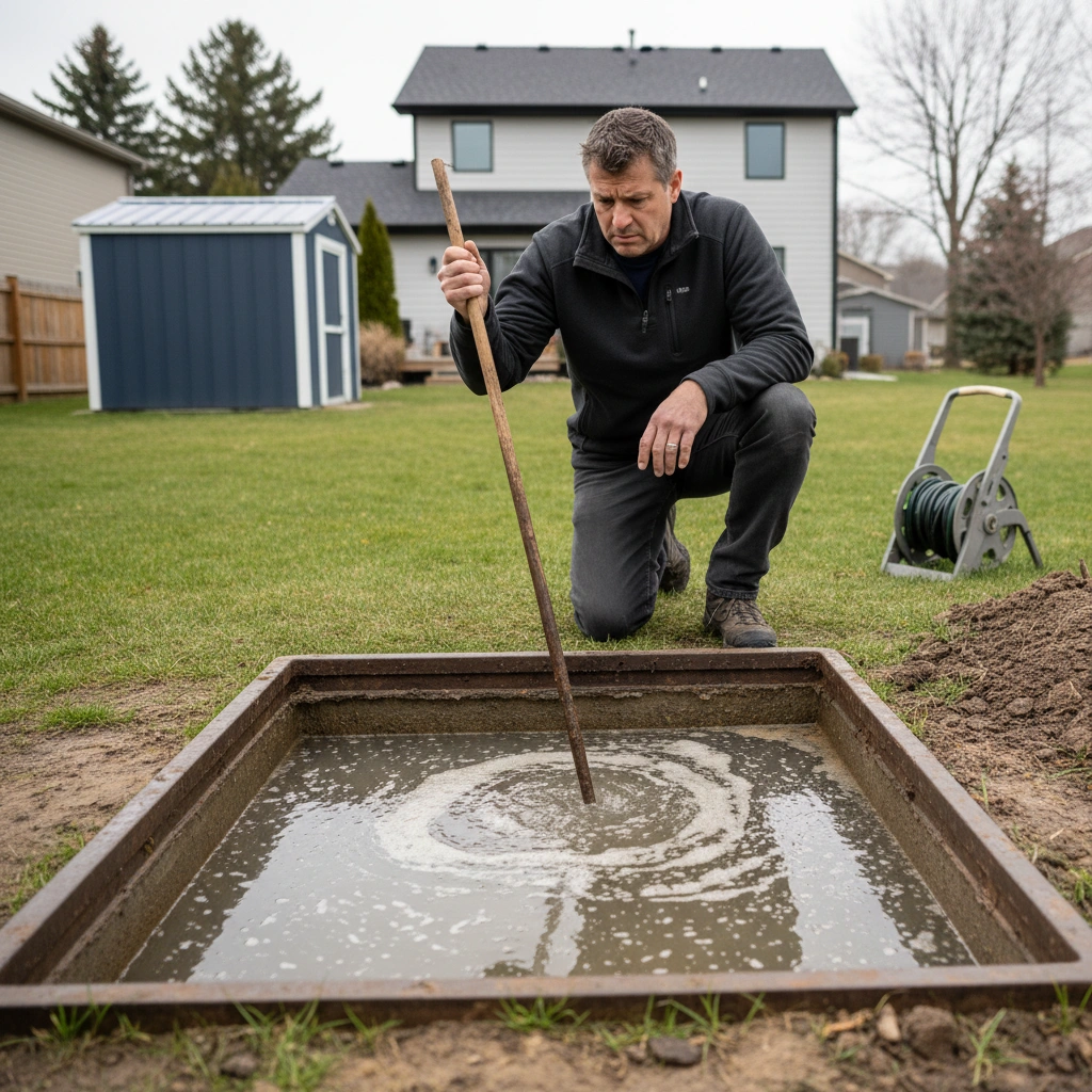 фото Что делать, если септик установлен, но вода в нём не осветляется более месяца