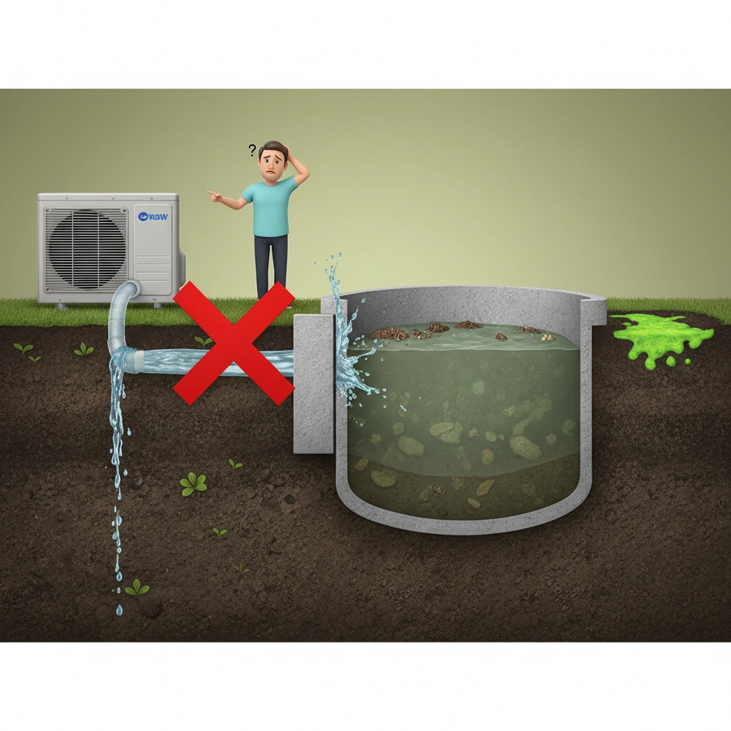 фото Почему нельзя использовать септик для слива воды из системы кондиционирования