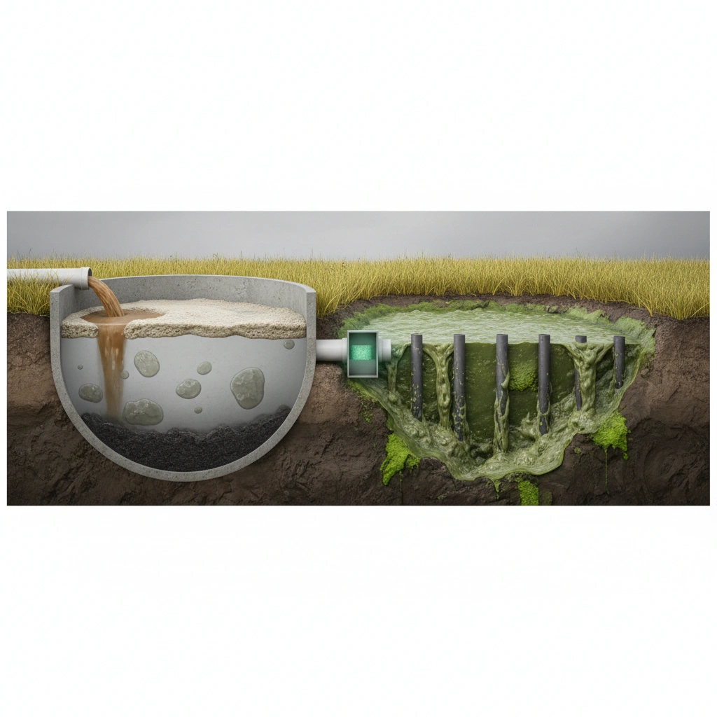 фото Что делать, если септик установлен, но вода в нём не проходит до конца биоочистки