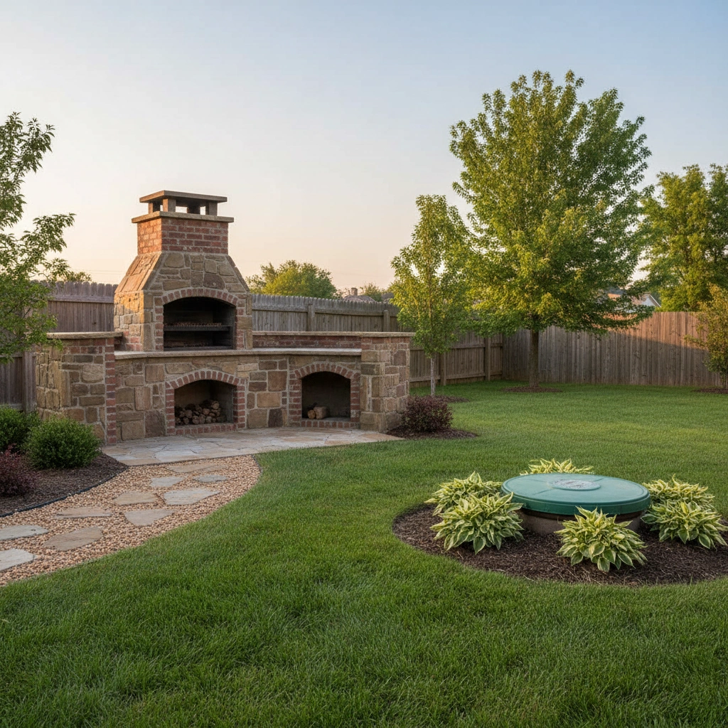 фото Как избежать повреждения септика при устройстве мангала