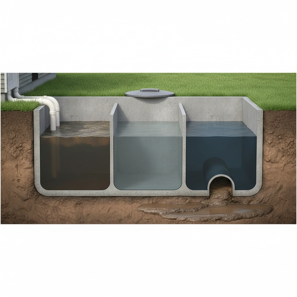 фото Что делать, если септик установлен, но вода в нём не проходит через третью камеру