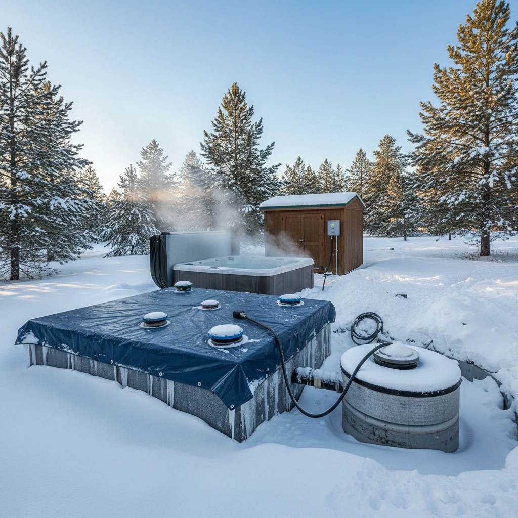 фото Как защитить септик от перегрузки при использовании джакузи зимой