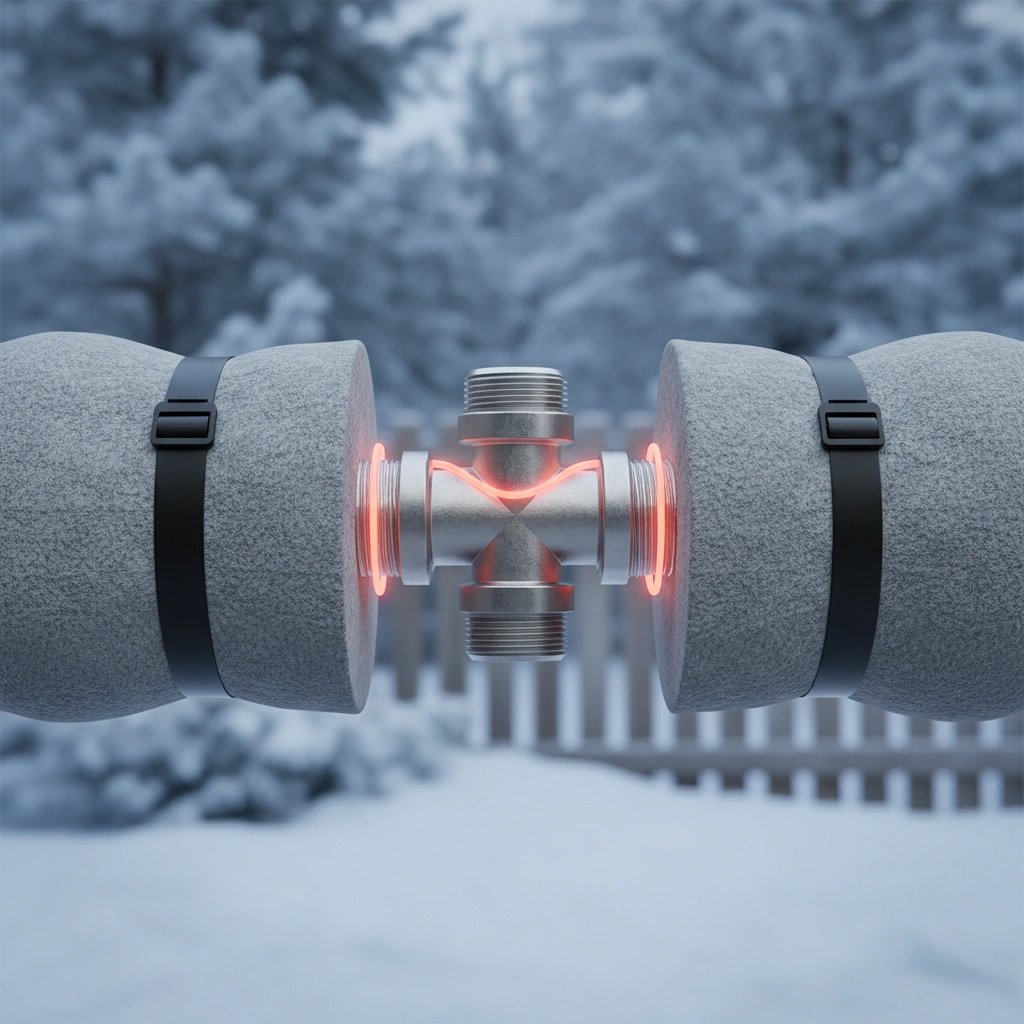 фото Как избежать замерзания соединительных узлов труб зимой