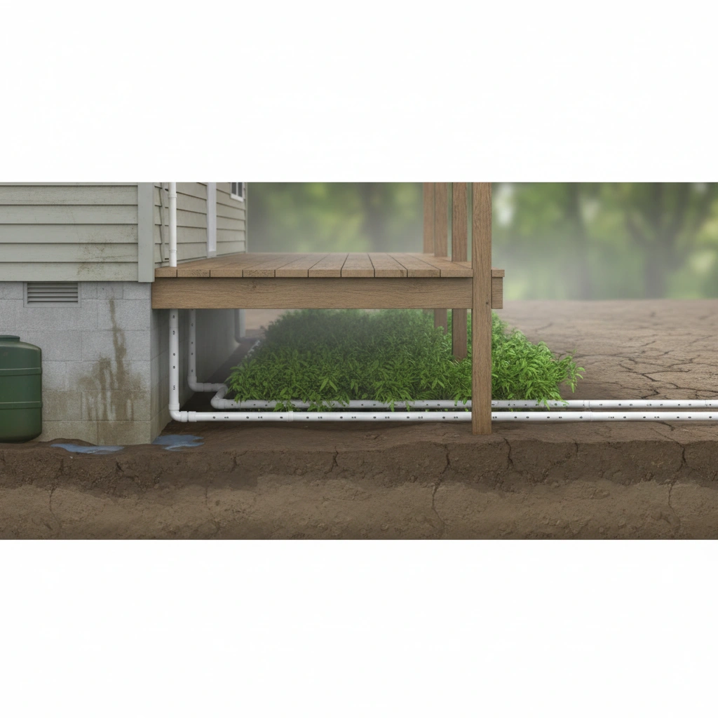 фото Как септик влияет на уровень влаги в подполе при сезонном проживании