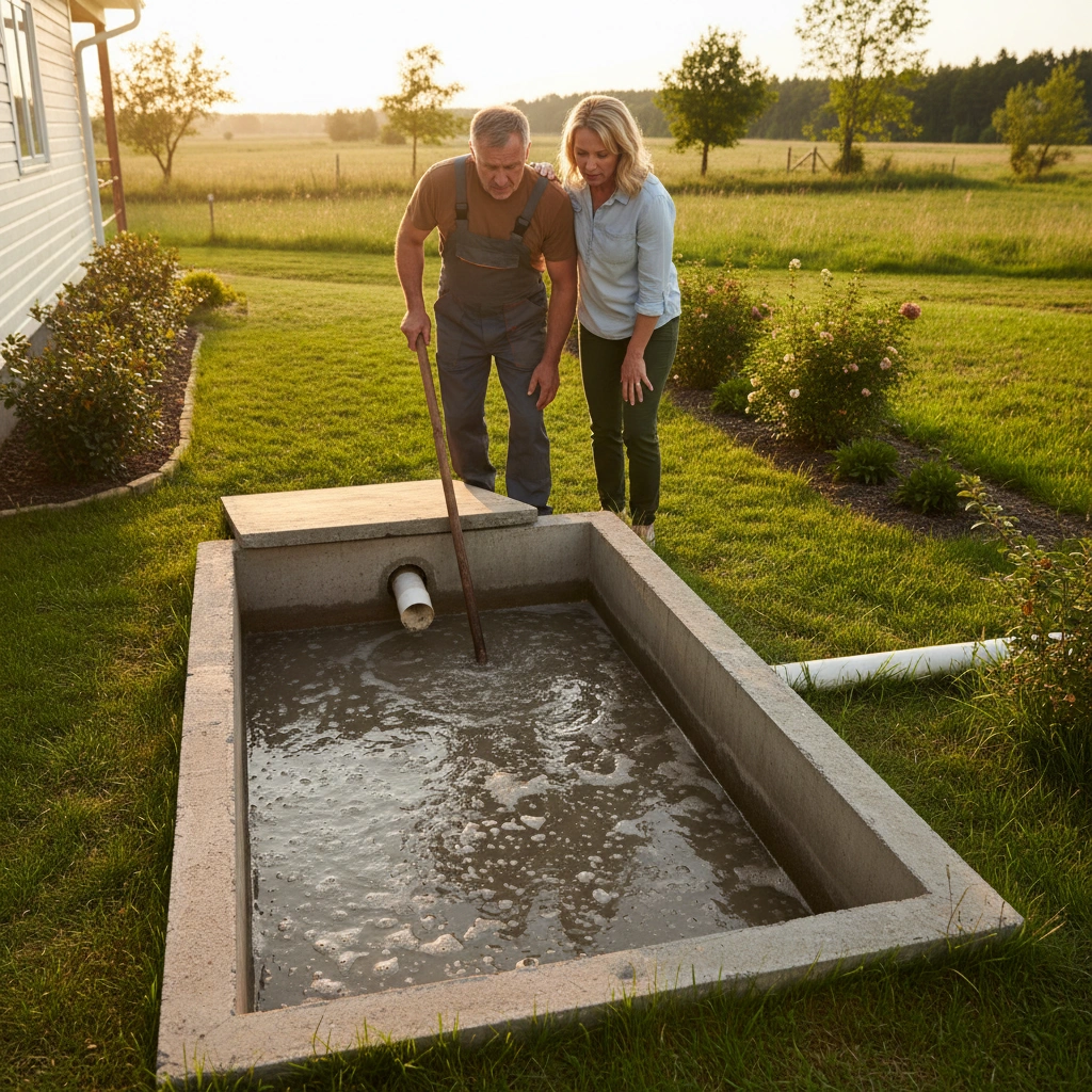 фото Что делать, если септик установлен, но вода в нём не осветляется после запуска