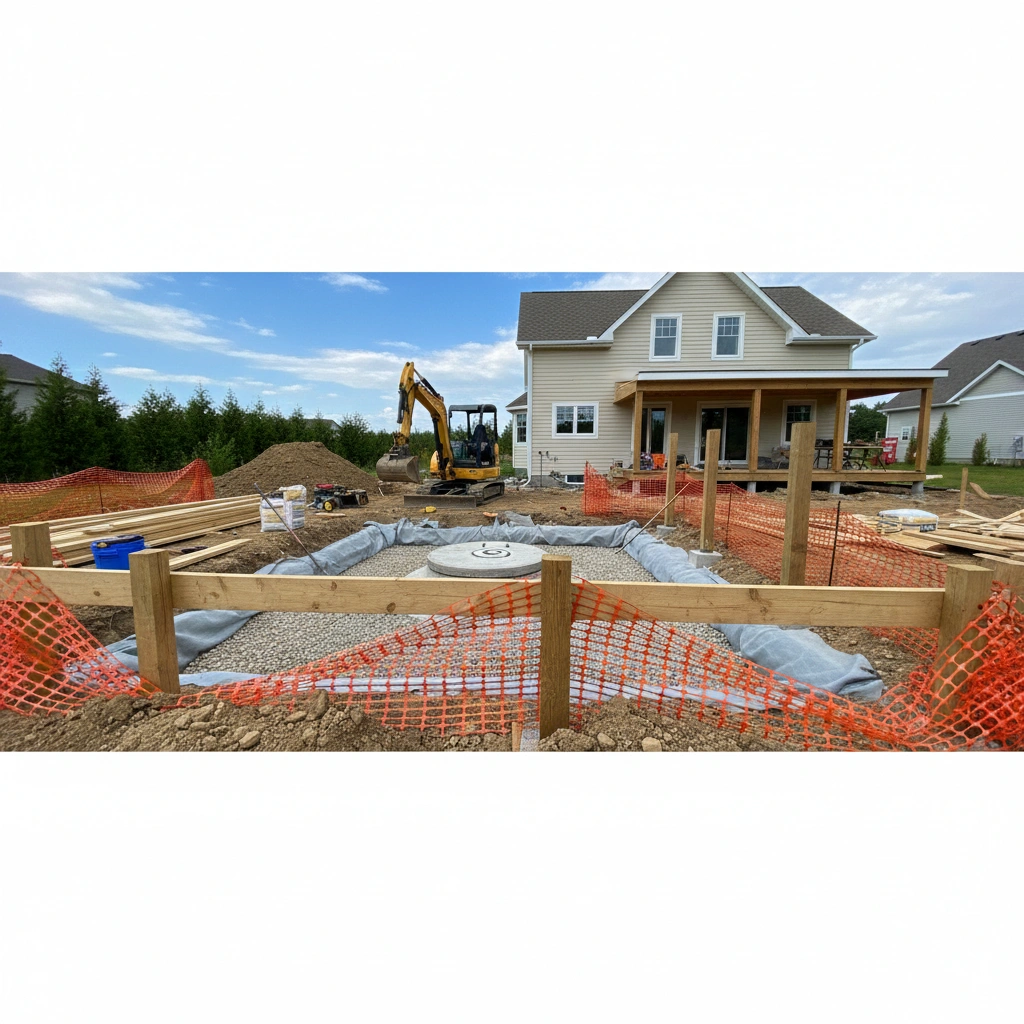 фото Как избежать повреждения септика при устройстве веранды