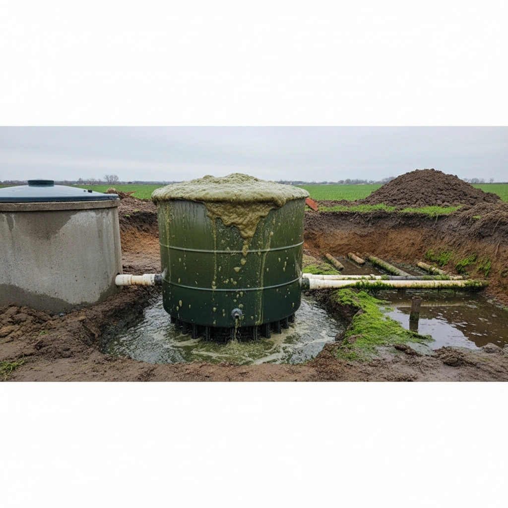 фото Что делать, если септик установлен, но вода в нём не проходит до конца аэрации