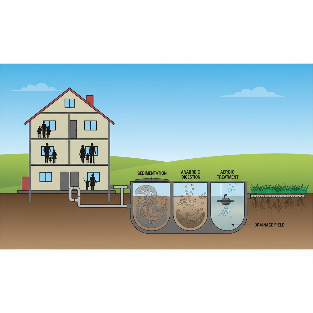 фото Как выбрать септик для дома с несколькими поочерёдными семьями