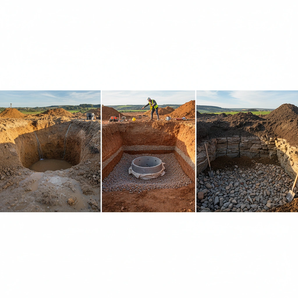 фото Почему важно учитывать тип грунта при устройстве приёмного колодца