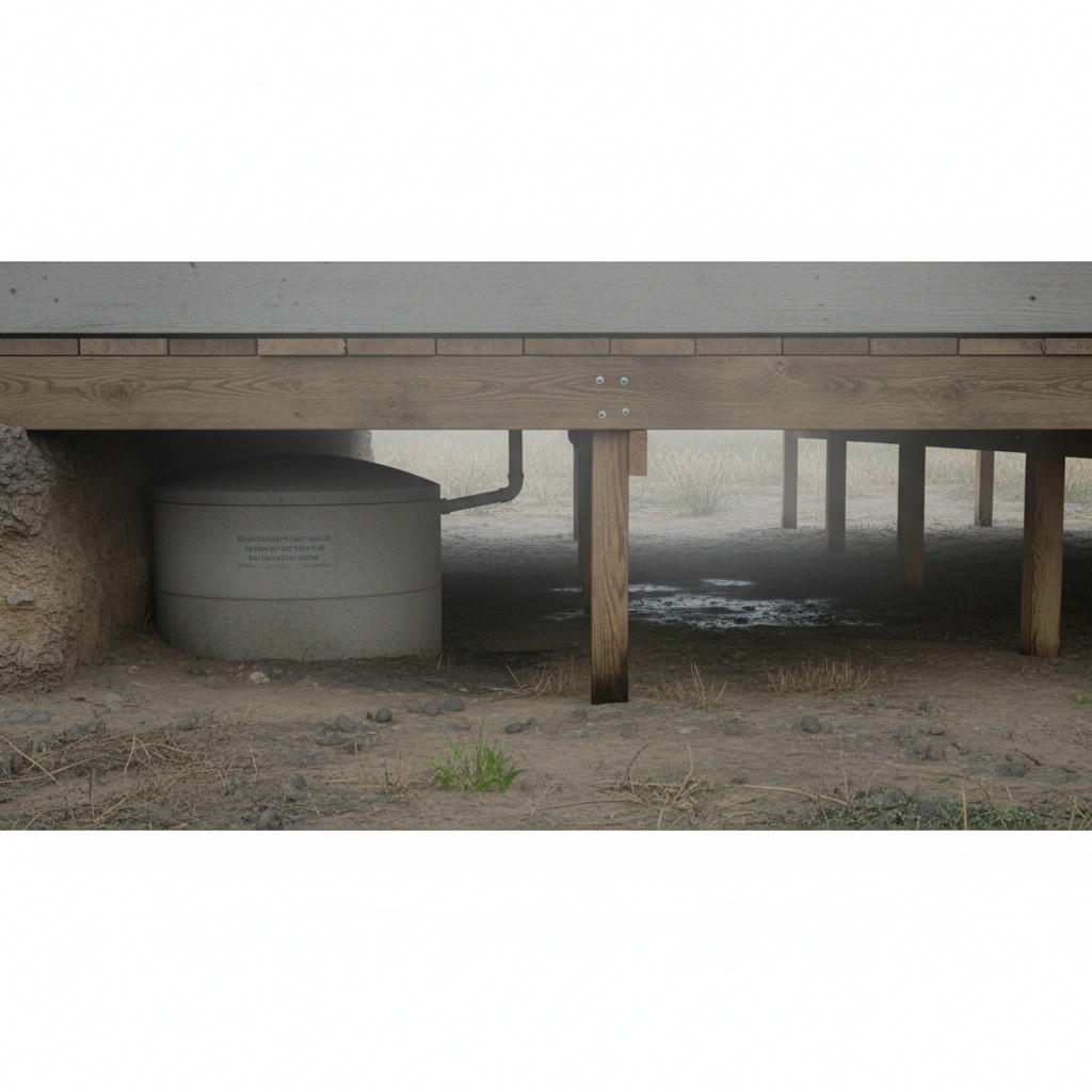 фото Как септик влияет на уровень влаги в подполе при редком использовании