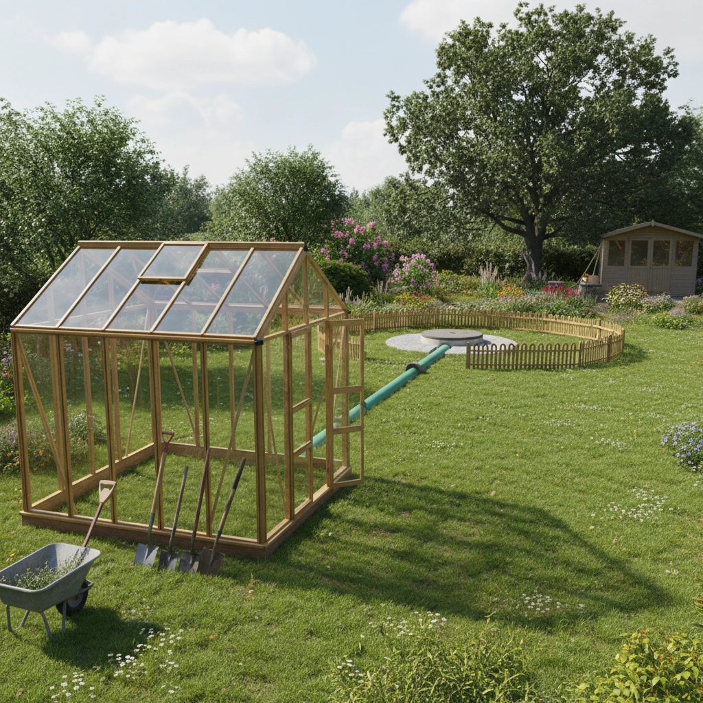 фото Как избежать повреждения септика при устройстве теплицы