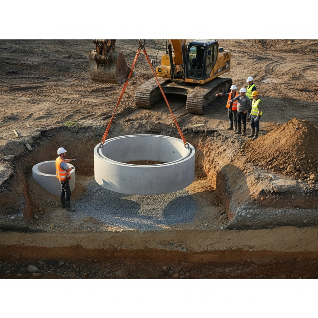 фото Почему важно учитывать нагрузку на грунт при монтаже приёмного колодца