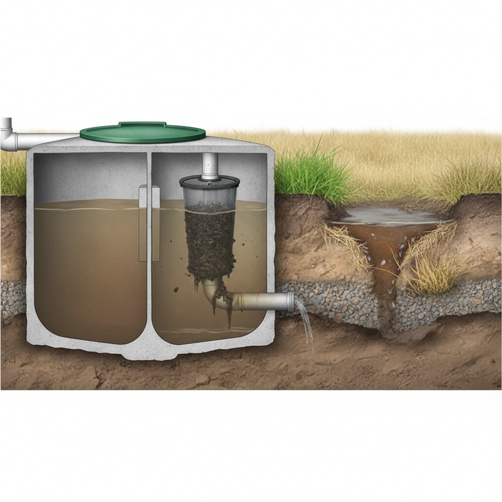 фото Как понять, что септик нуждается в замене фильтра предчистки