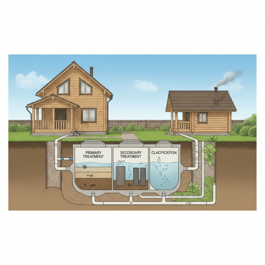 фото Как выбрать септик для дома с интенсивным использованием бани