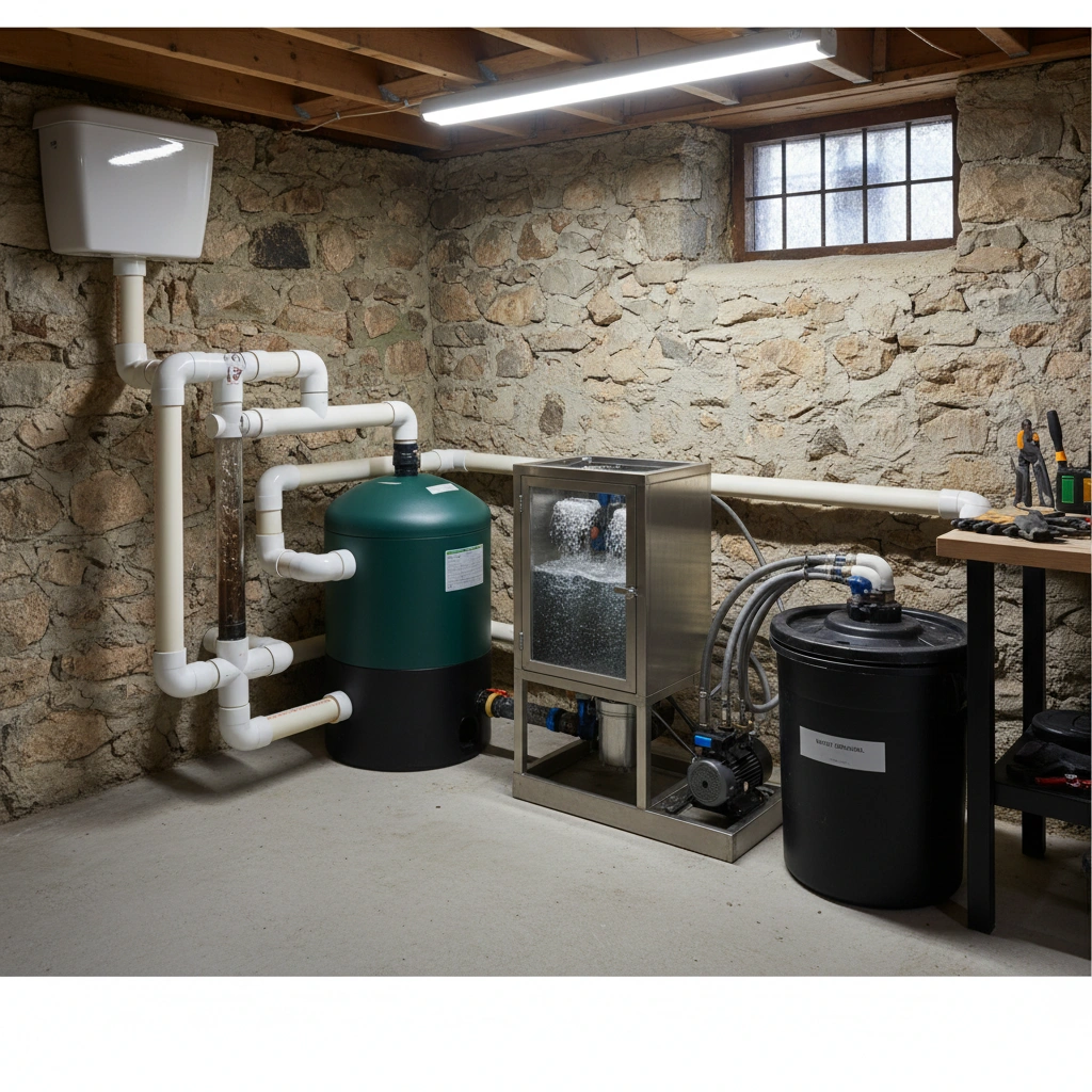 фото Септик и система утилизации отходов из унитаза в подвале: как подключить правильно