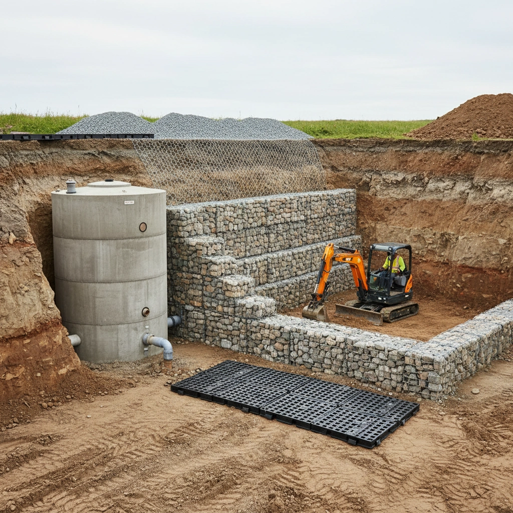 фото Как избежать повреждения септика при устройстве погреба