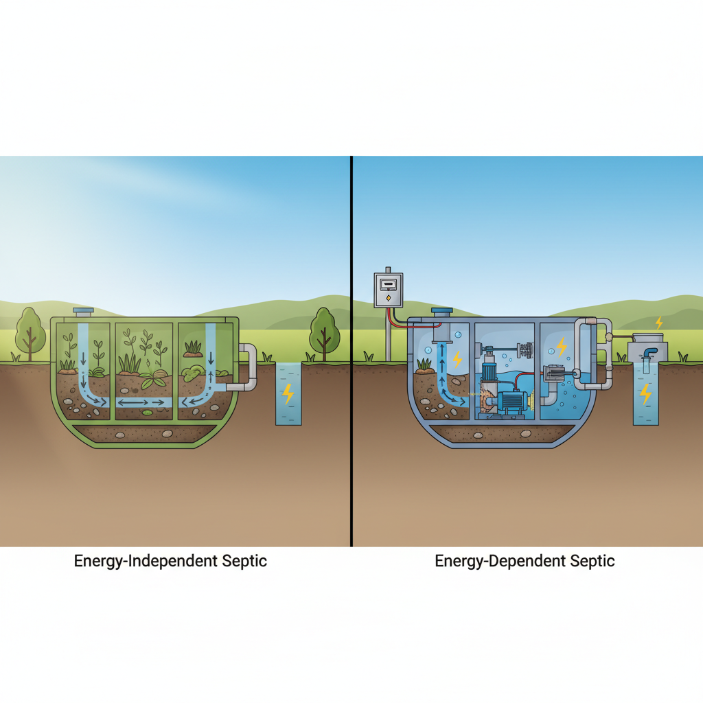 фото Энергозависимые и энергонезависимые септики: в чём разница