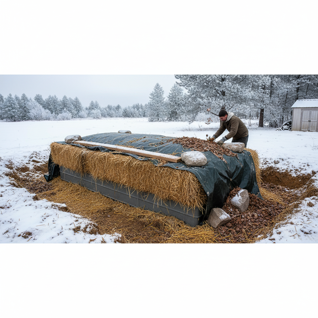 фото Утепление септика на зиму: способы и материалы