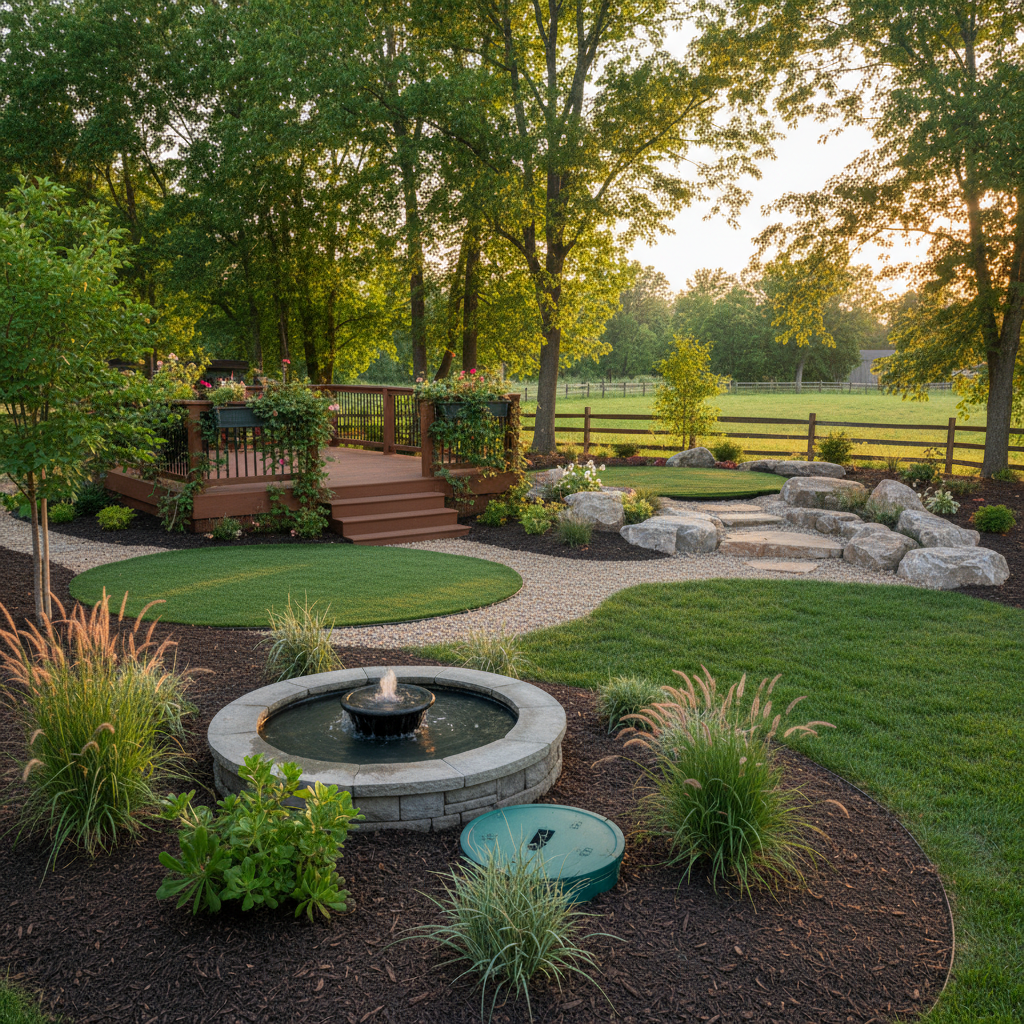 фото Скрытая установка септика: варианты маскировки