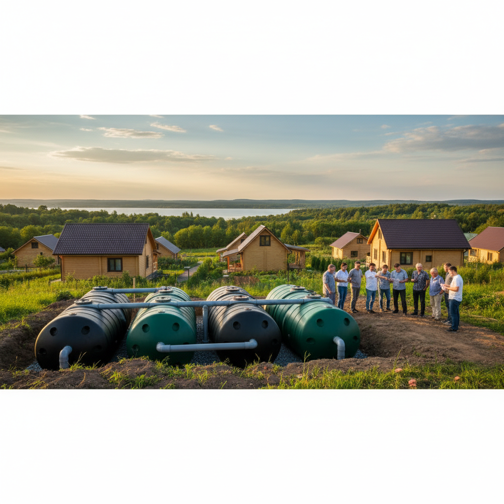 фото Септики для СНТ и дачных кооперативов: коллективные решения