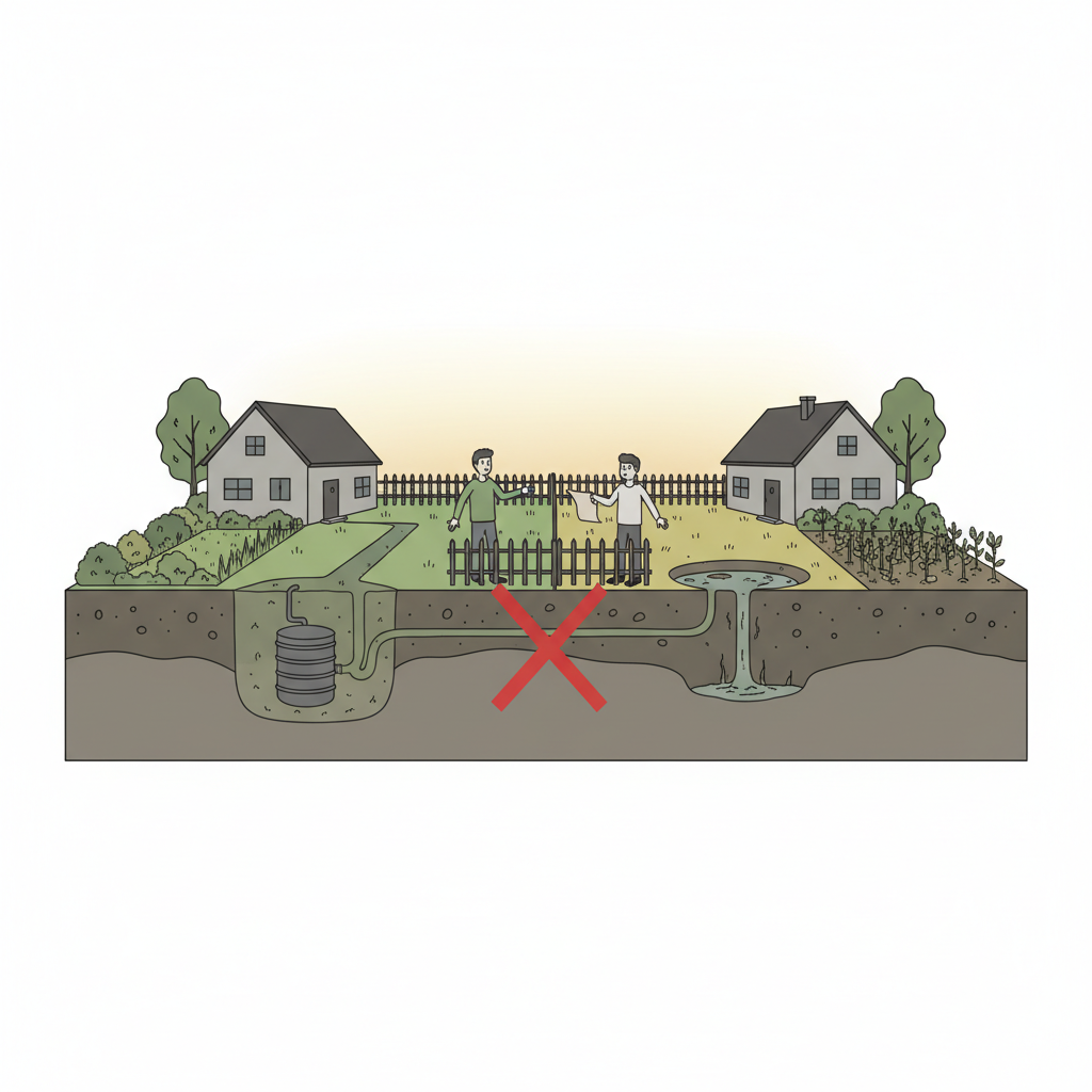 фото Влияние септика на соседние участки: правовые аспекты