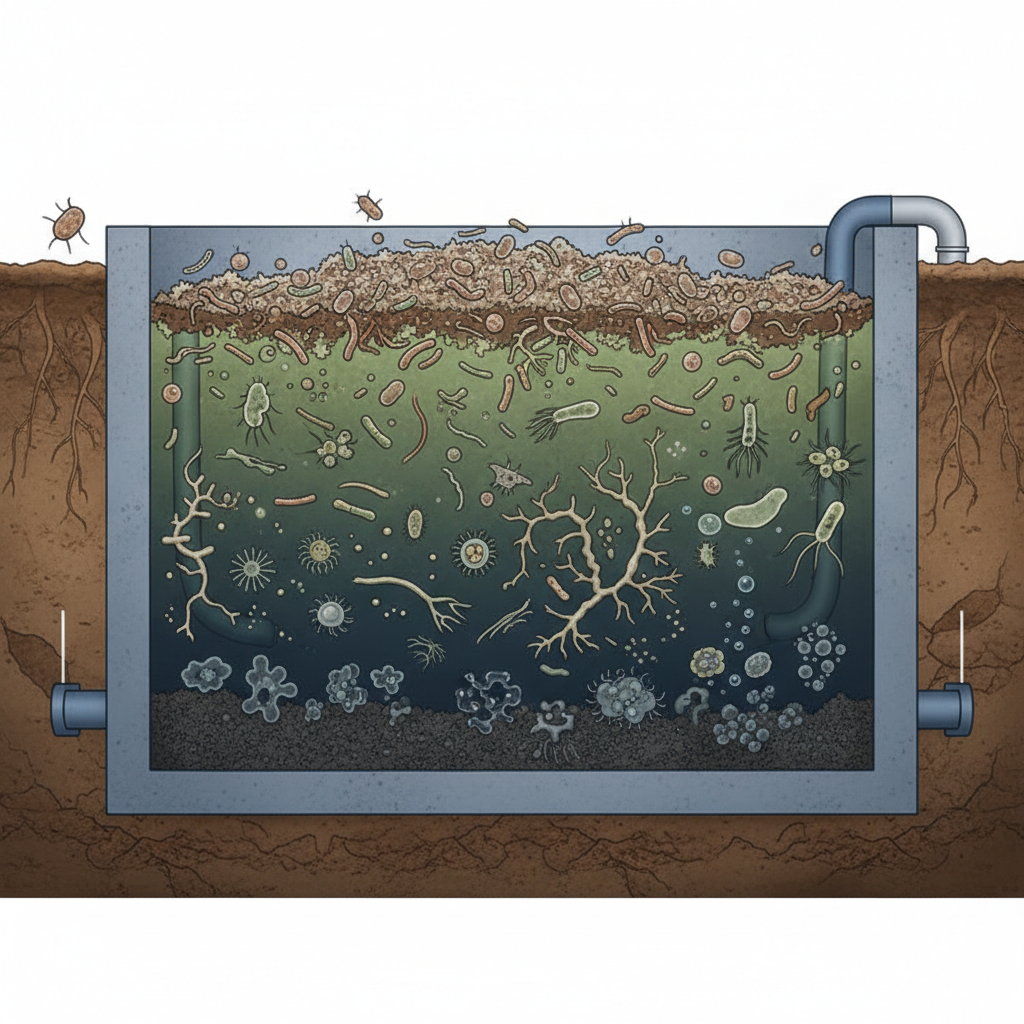 фото Микроорганизмы в септиках: как они работают