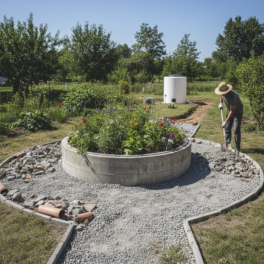 фото Вторичное использование материалов септика при замене