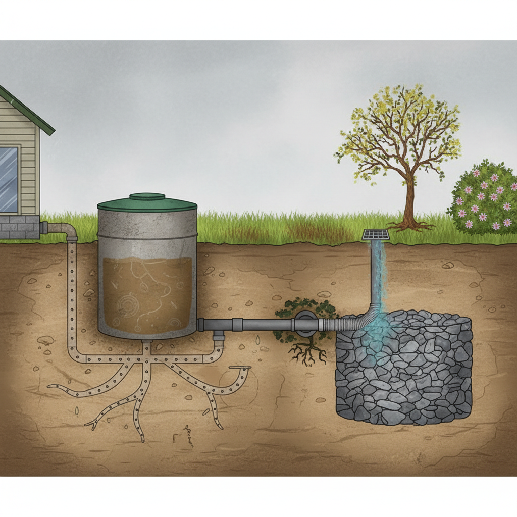 фото Септик и дождевые стоки: нужно ли объединять системы и чем это грозит