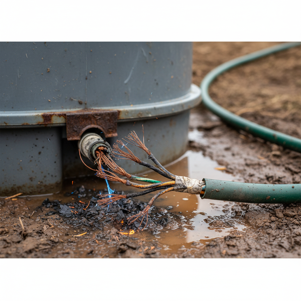 фото Почему нельзя экономить на кабеле при подключении септика