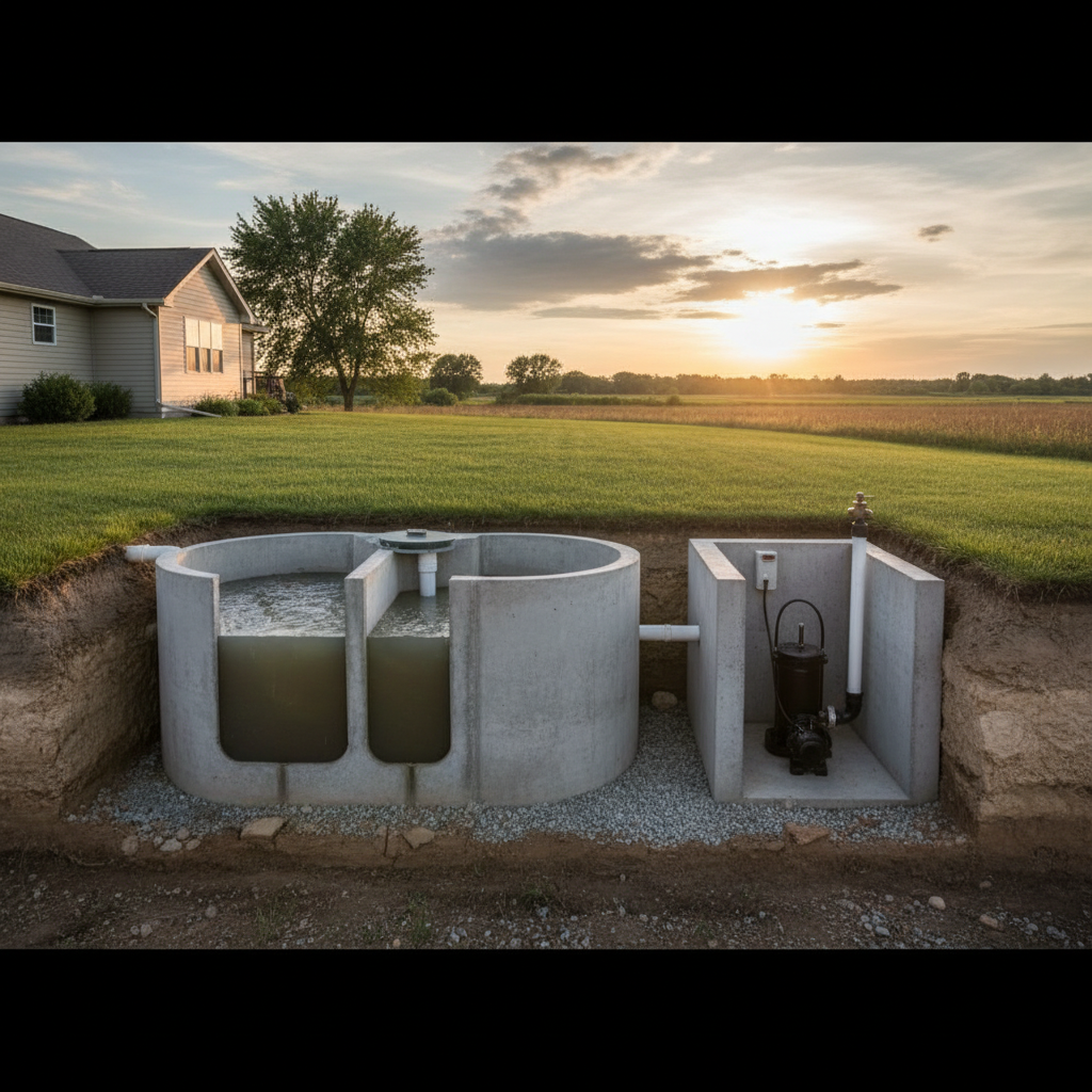 фото Септик и насосная станция: когда нужна дополнительная перекачка