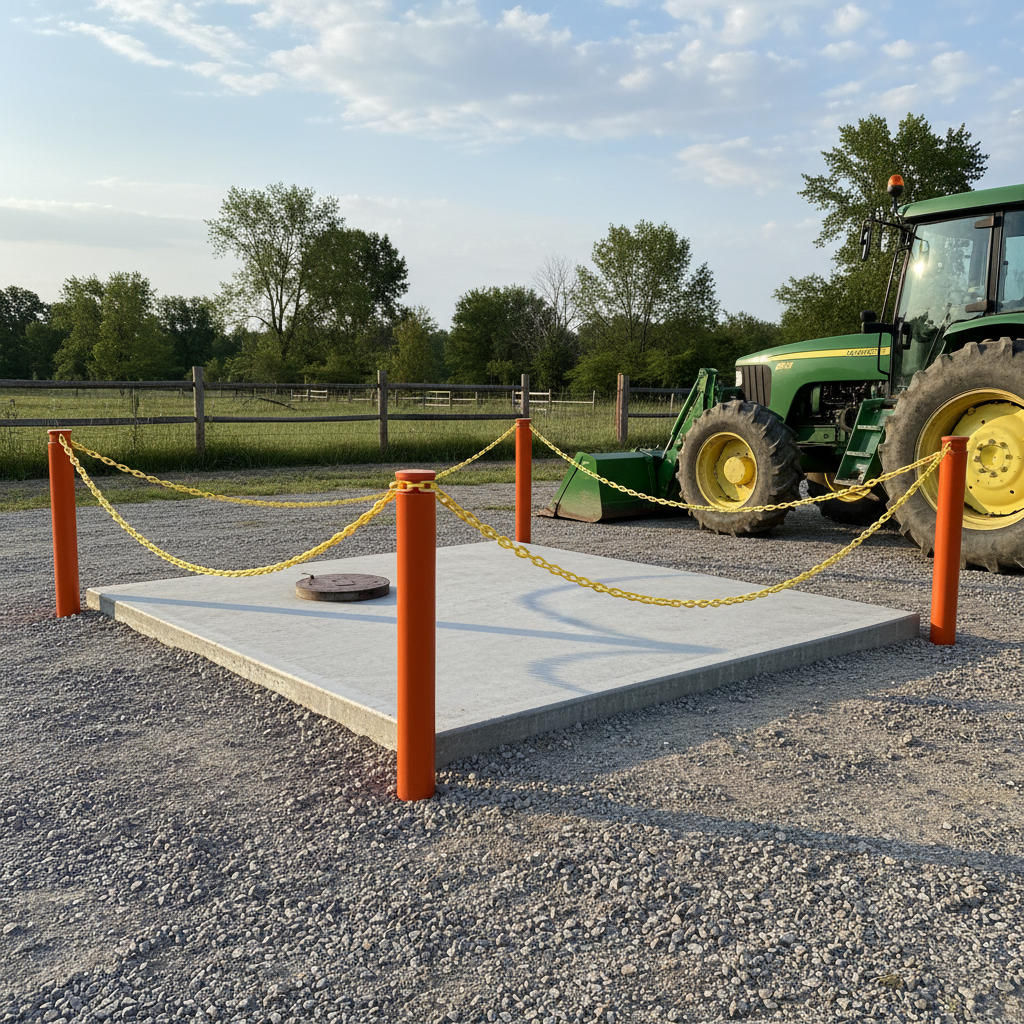 фото Как защитить септик от повреждений при парковке техники