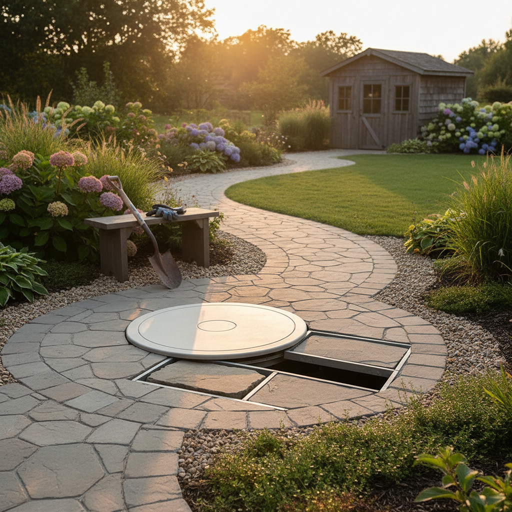 фото Септик и садовые дорожки: как не перекрыть доступ к обслуживанию