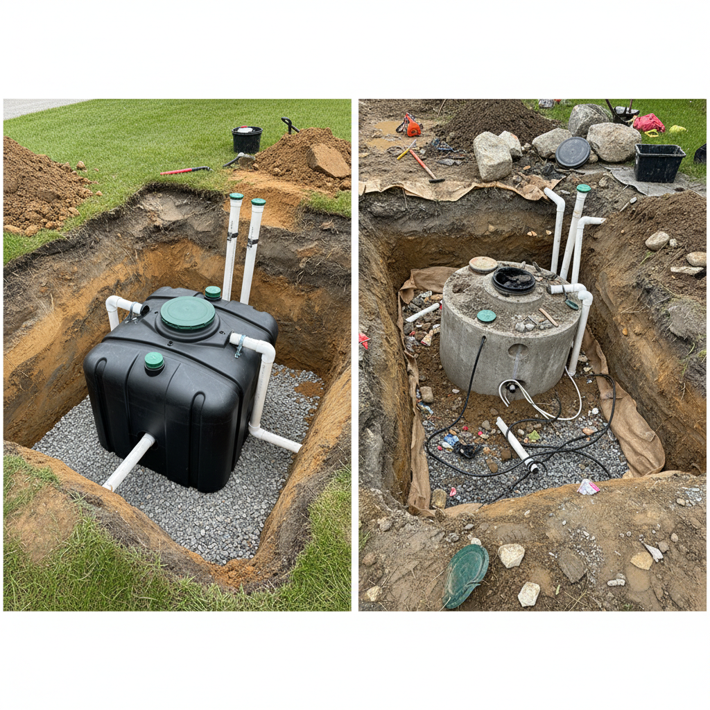 фото Как визуально отличить качественный монтаж септика от кустарного