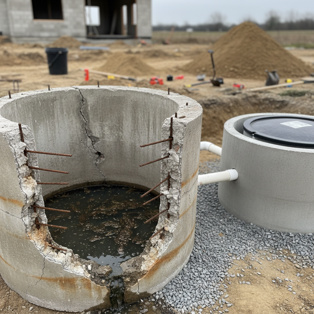 фото Почему нельзя использовать старые бетонные кольца для нового септика