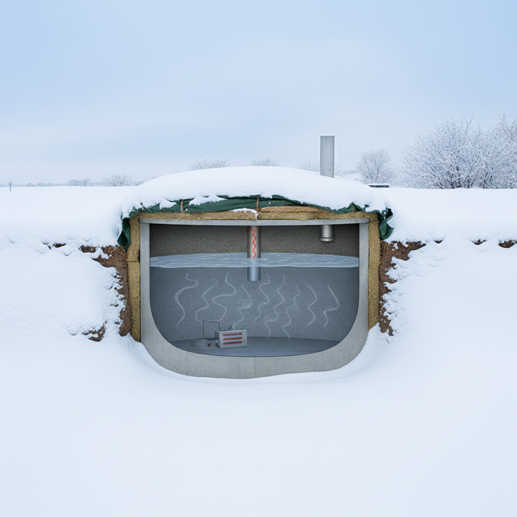 фото Как избежать конденсата внутри септика зимой