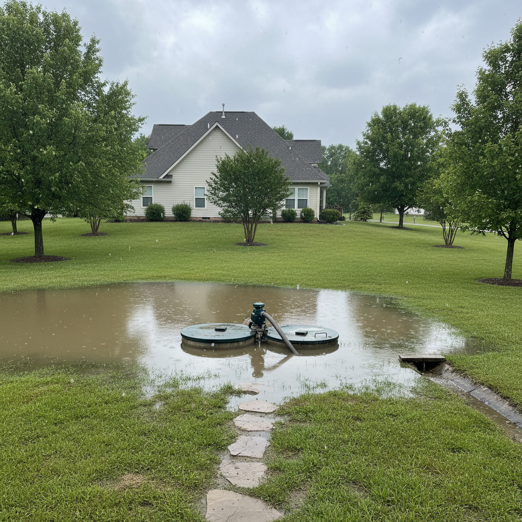 фото Что делать, если септик установлен, но уровень грунтовых вод поднялся