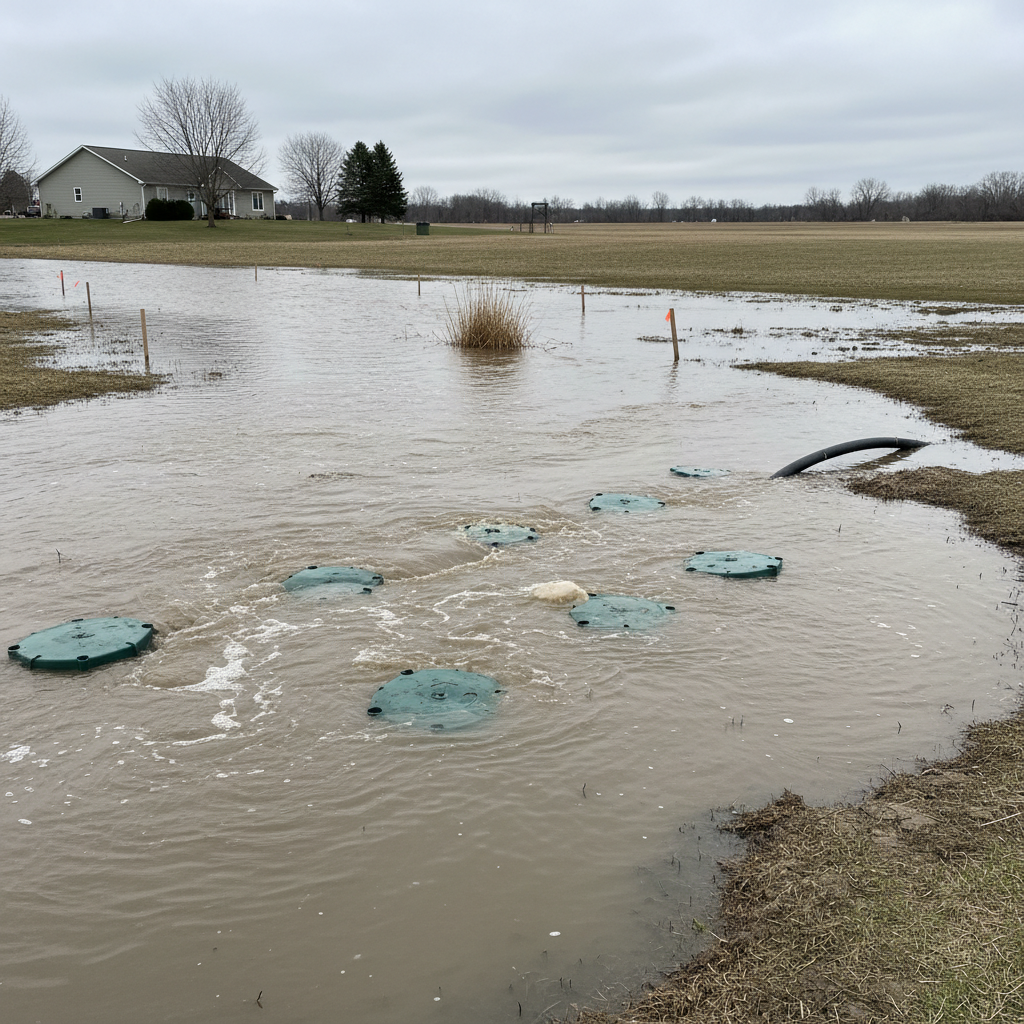 фото Как проверить, не подмывает ли септик при паводках