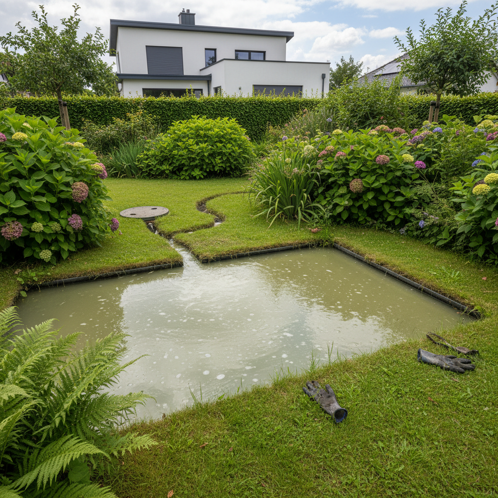 фото Что делать, если септик установлен, но вода в саду стала мутной