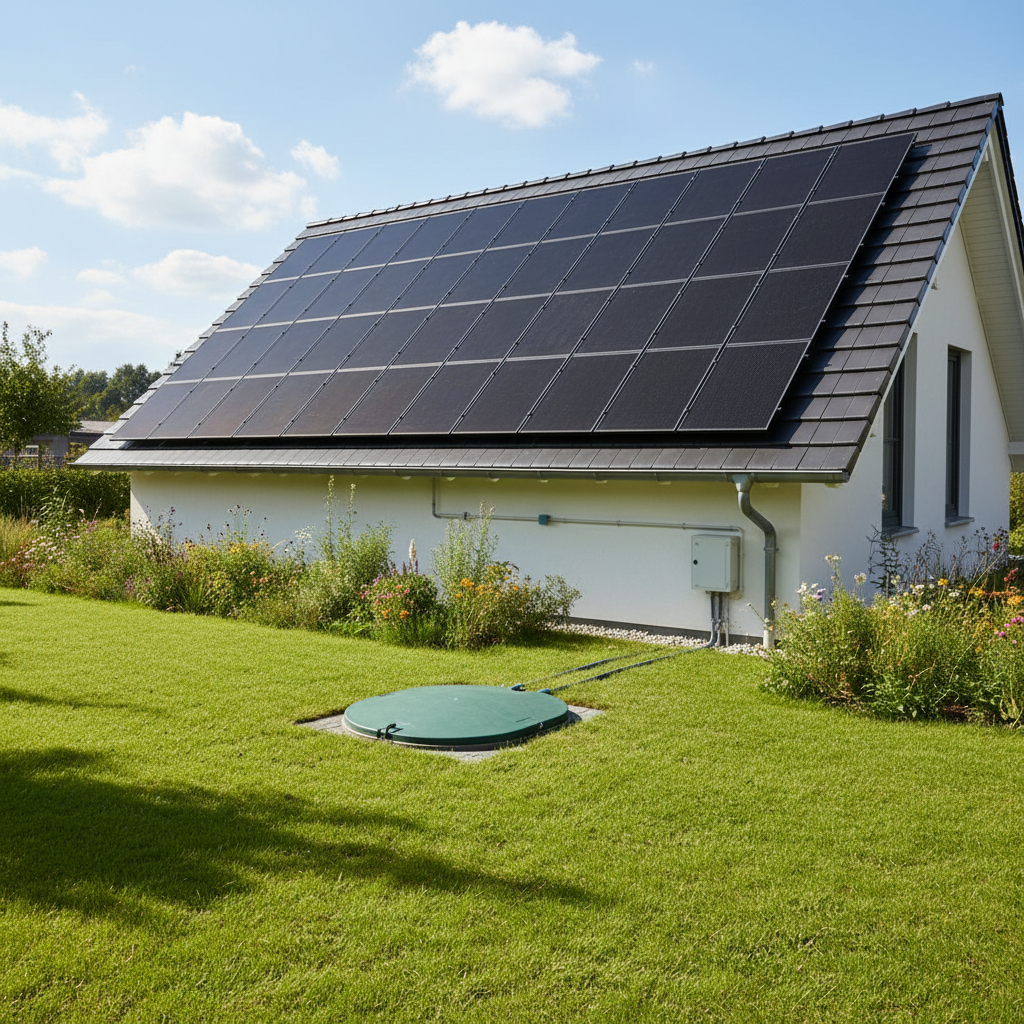 фото Септик и солнечные панели: можно ли совмещать системы