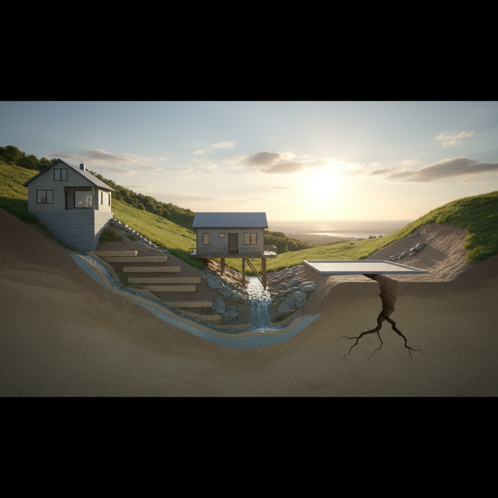 фото Почему важно учитывать рельеф участка при выборе места установки