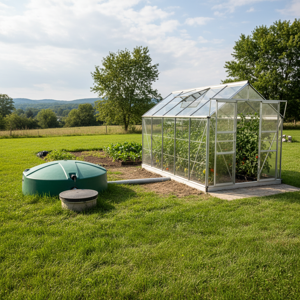 фото Септик и теплица: можно ли размещать рядом