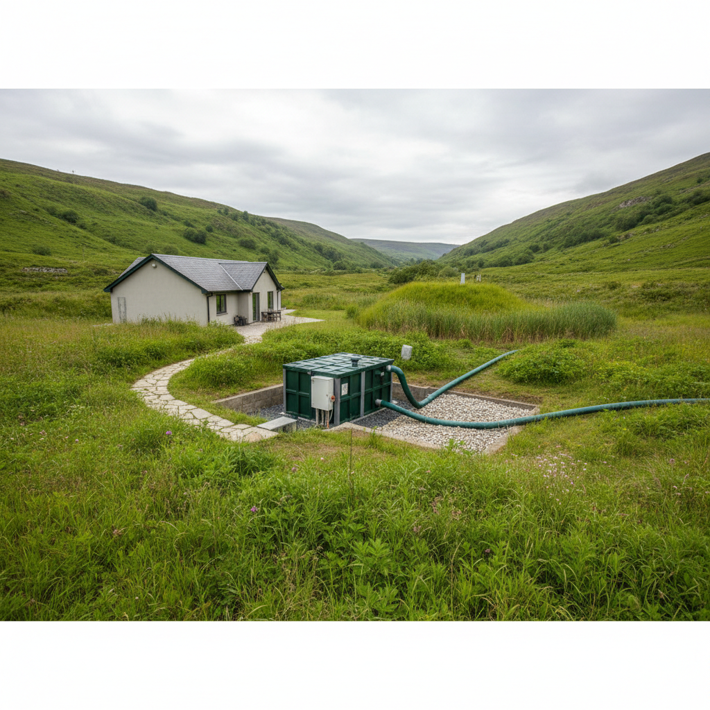 фото Как выбрать септик, если участок в низине