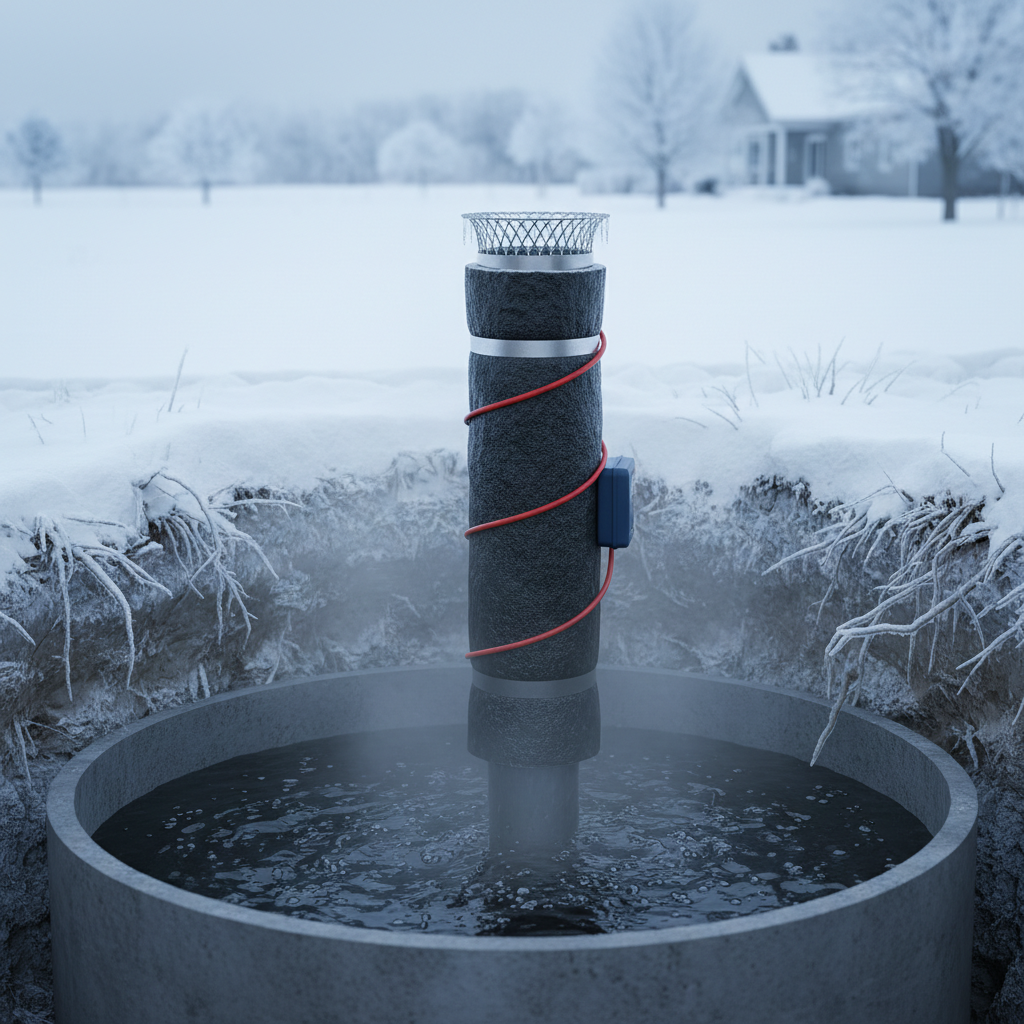 фото Как избежать замерзания вентиляции септика зимой